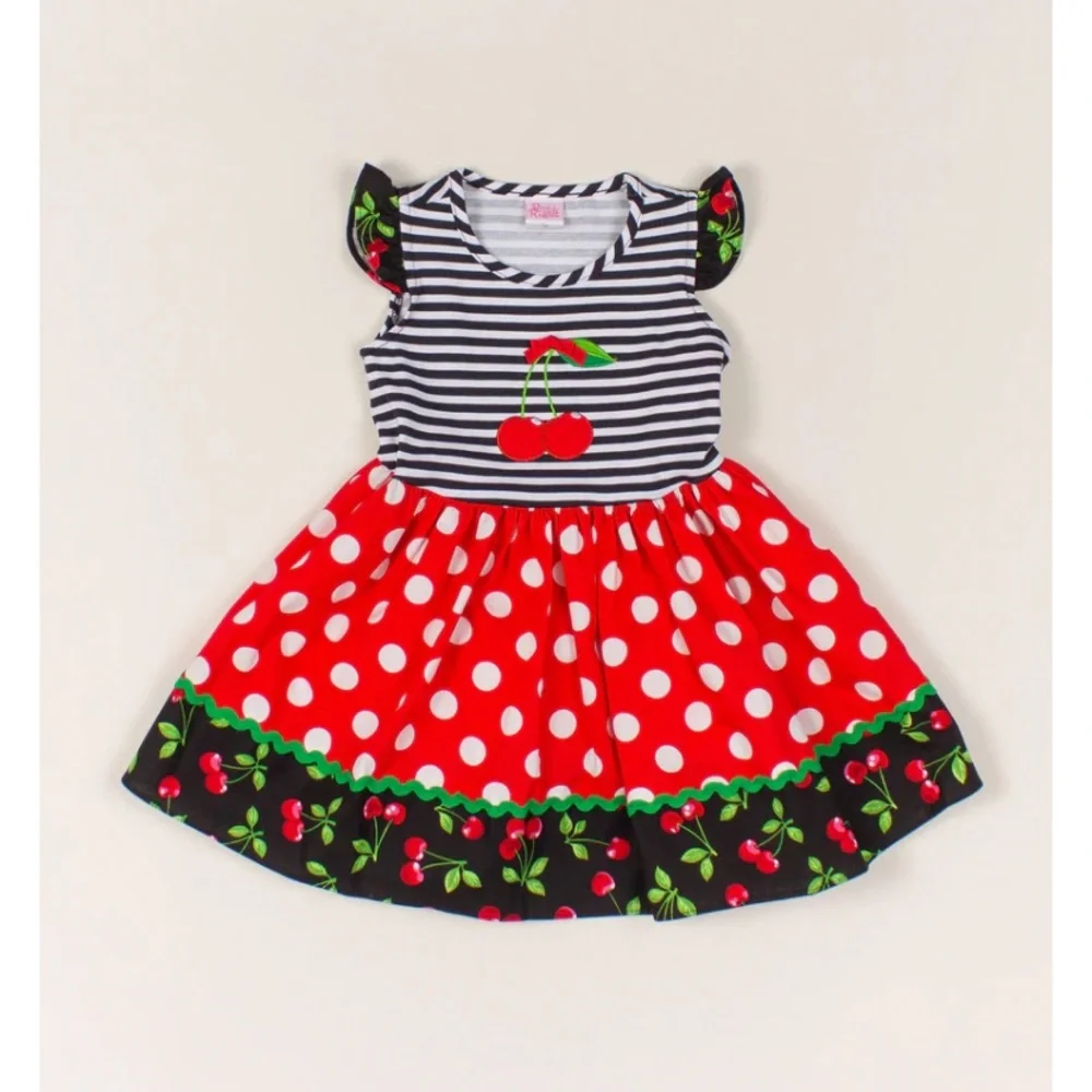 🚨 SOLD Ricrac & Ruffles Cherry Dress - Picture 4 of 6